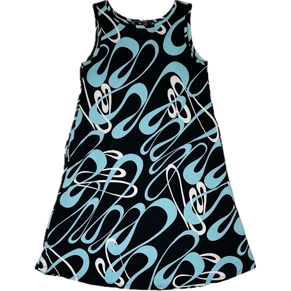 Lily Abstract Print Sleeveless Dress - Small